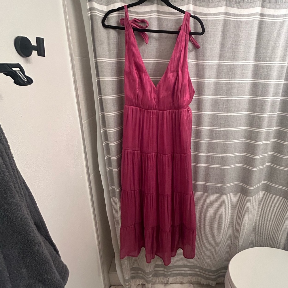 Lulu's Fuchsia Pleated Dress